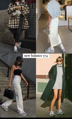 Styling New Balance 574 Sneakers Outfits, New Balance 574 Outfit Women Summer, Comfy New York Outfit, Spring23 Fashion, Gray Sneaker Outfits Women, New Balance Shoes 574 Outfit, New Balance Outfit 574