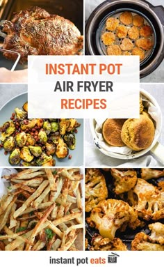 an image of instant pot air fryer recipes