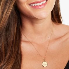 A beautiful medallion is decorated with a high polish rim and the word Love delicately engraved. This adjustable necklace is finely crafted in 14K gold and secured with a spring clasp. The Word Love, Word Love, Medallion Necklace, Adjustable Necklace, Spring Rings, Chain Lengths, Precious Metals, Fine Jewelry, Yellow Gold