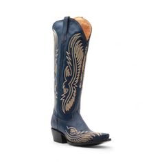 Napalina Women's Navy Blue Leather Boots Blue Leather Boots, Knee High Leather Boots, Cowboy Western, Western Cowboy Boots, Navy Women, Western Boots, Blue Leather, Halloween Shopping, Leather Boots