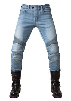 FEATHERBED 201 BLUE Men's Motorcycle Riding Jeans – uglyBROS USA Stacked Jeans Outfit Men, Motorcycle Riding Jeans, Stacked Jeans, Jeans Outfit Men, Riding Jeans, On Knees, Biker Jeans, Motorcycle Riding, Jeans Outfit