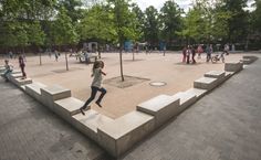 Play Scape, Public Garden Design, Urban Landscaping, Banquette Seating In Kitchen, Garden Seating Area, Public Seating, Park Playground, Urban Furniture