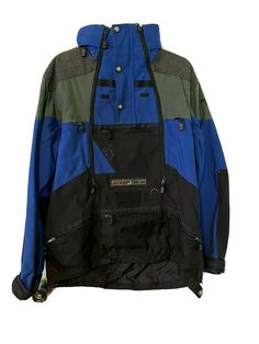 Vintage "The North Face" Steep Tech Pull Over Blue/Gray/Black Jacket. In great condition, comes from a smoke free home Feel free to reach out with any questions Thank you for viewing! Functional The North Face Windbreaker With Pockets, Black Windbreaker With Pockets For Skiing, Black Skiing Outerwear With Pockets, North Face Steep Tech, Vintage North Face, Jacket Ideas, Outdoor Jacket, Olive Color, The North Face Jackets