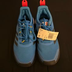 Adidas Lego X Sport J Size 5.5 Kids “Shock Blue” Shocking Blue, 5 Kids, Adidas Blue, Shoes Adidas, Blue Adidas, Adidas Shoes, Kids Shoes, Lego, Shoes Sneakers