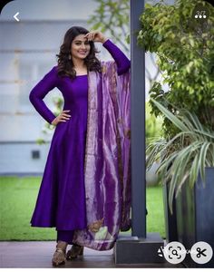 Violet Anarkali, Sneha Prasanna, Designer Anarkali Dresses