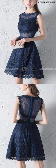 10% off now|Free shipping world-wide. Navy Blue Lace Short Homecoming Dress Sleeveless at GemGrace. Click to learn our pro custom-made service for wedding dress, formal dress. View #HomecomingDresses for more ideas. Navy Homecoming Dress, Cheap Homecoming Dresses, Homecoming Dresses Long, Short Homecoming Dress, Formal Party Dress, Lace Short, Formal Party, Homecoming Dress, Dress Sleeveless