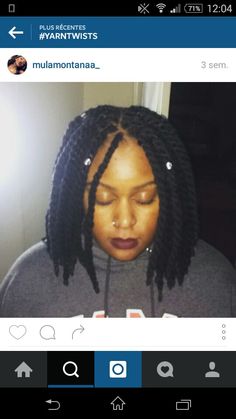 Yarn twists bob Yarn Hairstyles, Braids Plaits, Pixie Braids, Braided Mohawk, Braided Mohawk Hairstyles, Grandma Crafts