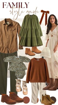 the family style guide is designed to look like it has many different outfits and accessories