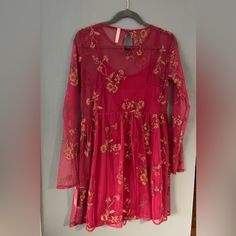 Questions? Leave A Comment Below! Embroidered Dress For Fall Festivities, Fall Festive Embroidered Dresses, Festive Embroidered Fall Dress, Embroidered Holiday Dresses For Festive Occasions, Embroidered Dresses For Festive Holiday, Red Mini Dress For Festive Spring Occasion, Red Embroidered Dress For Festive Spring Occasions, Burgundy Dress Long Sleeve, Burgundy Dress Long