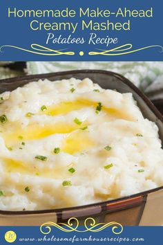 homemade mashed potatoes recipe in a bowl