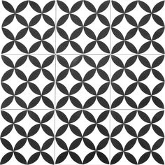 black and white geometric tiles with circles in the shape of an oval, on a white background