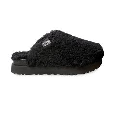 Brand New Without Retail Box. This Comfy Slipper Features An Upcycled Wool-Blend Finish That Keeps Toes Toasty With Signature Ugg Appeal. 50% Tencel Lyocell, 50% Upcycled Wool Tencel Lyocell Is A Sustainably Produced Fiber Made With Closed-Loop Processing Imported Comfy Slippers, Black Slippers, Red Marks, Women's Slippers, Black Faux Fur, Womens Uggs, Ugg Shoes, Mule Clogs, Mules Shoes