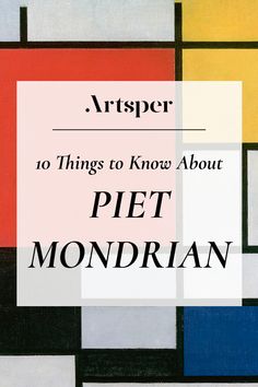 You'll no doubt recognize Piet Mondrian's iconic geometric abstraction and Cubism pieces, but how much do you know about the artist himself? Artsper has rounded up 10 facts you MUST know about Piet Mondrian. Often considered the father of abstract art, this Dutch artist transformed Modern Art as we know it. Discover the key moments in his career, his life outside of art and learn about the legacy he left behind. - Artist facts, History of art, Modern art, Piet Mondrian facts, Art history Mondrian Art Lesson Elementary, Piet Mondrian Art Lesson, Mondrian Inspired Art, Mondrian Art Projects, Piet Mondrian Artwork, Geometric Animation, Piet Mondrian Art, Mondrian Painting, Mondrian Design