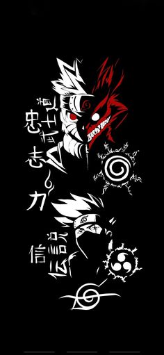 an anime character with red eyes and white hair, in the middle of black background