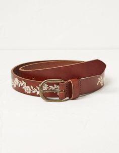 Leather Embroidery, Tan Leather Belt, Waist Belts, Vintage Leather Belts, Embroidered Leather, Suede Belt, Fashion Belts, Western Belts