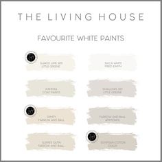 White neutral colour scheme ideas Dimity Farrow And Ball, Ammonite Farrow And Ball, Green Paint Colours, White Paint Colours, Hallway Colours, Best White Paint, Paint And Paper Library, The Undertones, Affordable Interior Design