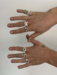 Rings For Chunky Fingers, Etsy Silver Rings, Chunky Metal Rings, Silver Rings Hand, 90s Silver Jewelry, Statement Jewelry Silver, Silver Ring Chunky, Cute Chunky Rings