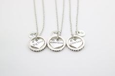 Sister Necklace Set of 3, Sister Gift for 3, Three Sisters Necklaces, Sister Jewelry, Big Mid Lil Sister, Personalized, matching for sister TEXT ON THE RING: NO MATTER WHERE NO MATTER WHAT Necklace length is 46cm. Click here for Upgrades and Add On: https://www.etsy.com/se-en/shop/SwedishBeautyDesign?ref=seller-platform-mcnav&section_id=22167108 The product is personalized. Please let me know if you wish to change places of the charms, add more or take away any. Please send me a message for 3 Sisters Gifts, Sister Necklace For 3 Jewelry, Sister Text, Sister Necklaces, Sister Necklace Set, Three Sisters Jewelry, Thick Necklace, Matching Sisters, Jewelry Big