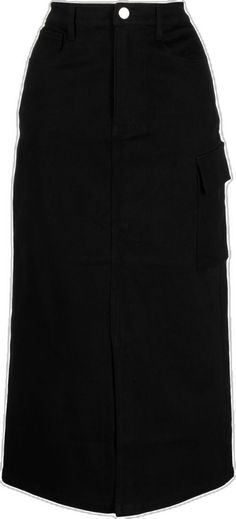 Cotton Midi Skirt With Pockets, Black Cargo Skirt With Pockets For Work, Black High-waist Cargo Skirt With Belt Loops, High Waist Black Cargo Skirt With Belt Loops, High-waist Black Cargo Skirt With Belt Loops, Black Workwear Skirt With Cargo Pockets, Black High-waist Cargo Skirt For Work, High-waist Black Cargo Skirt For Work, Black Cargo Skirt For Work