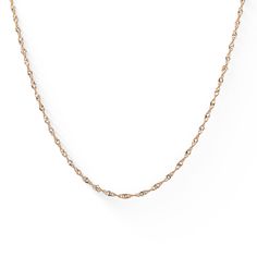 14K Rose and White Gold Adjustable Singapore Chain. The chain adjusts up to approximately 22" in length and measures approximately 1.5mm in width. Please note that the chain may include an oval-shaped plate rather than a heart-shaped plate, depending on item availability. The Chain, Fine Jewels, Singapore, White Gold, Rose Gold, Chain, Gold, White