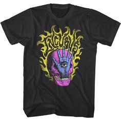 a black t - shirt with an evil hand on it