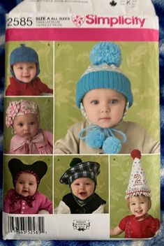 a book with pictures of babies wearing hats