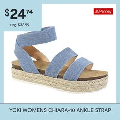 Introducing our chic women's open toe espadrille sandal, a perfect fusion of style and comfort. These sandals feature an on-trend elastic stretchy upper, ensuring a snug fit and flexibility that moves with you.Features: Cushioned, Stain Resistant, Water Resistant, Comfort, Slip ResistantClosure Type: Slip-OnPlatform Shoe Height: 1 InchUpper/Outer Base Material: 100% SyntheticShoe Lining Material: SyntheticSole Material Content: 100% RubberToe Type: Open ToeShoe Strap Type: Ankle StrapHeel Style… Ankle-high Synthetic Sandals For Summer, Ankle-high Synthetic Sandals For The Beach, Adjustable Ankle-high Sandals For Summer, Ankle-high Beach Sandals For Summer, Spring Beach Sandals Ankle-high, Ankle-high Sandals For Beach In Spring, Spring Beach Ankle-high Sandals, Spring Ankle-high Beach Sandals, Ankle-high Sandals For Summer Vacation