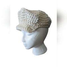 This Hand Crocheted Newsboy Cap Screams Red Era And Is Fit For Any Swiftie! Perfect For Any Casual Summer Occasion Or Festival! 20" Around 7" Across Top 2" Brim Made From 100% Acrylic Chunky Yarn Crochet Neutral Newsboy Trending Cap Hat Cream Minimalist Boho Bohemian Festival Taylor Swift Swiftie Orange Crochet Hat, Crochet Neutral, Chunky Yarn Crochet, Taylor Swift Swiftie, Custom Cowboy Hats, Trendy Caps, Hat Cream, Beret Style, Red Era