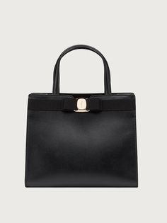 Vara Bow tote bag medium - Handbags - Women - Salvatore Ferragamo US Ferragamo Bag, Ferragamo Handbags, Eco Bags, Bow Bag, Medium Handbags, Bow Top, Top Handle Handbags, Handbags Women, Medium Tote