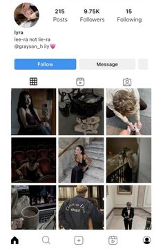 the instagram page shows several different pictures