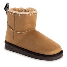 Stepping into MUK LUKS Women's Tatum boots will keep your feet warm and cozy thanks to the soft shearling lining and you'll appreciate the detailed stitching in the suede shaft. You'll easily step into these boots with the decorative tab on the back and the side-zip entry. The 1.25 inch block heel gives you the perfect boost of confidence without making it difficult to get around. Size: 9.  Color: Brown.  Gender: female.  Age Group: adult. Winter Boots, Warm And Cozy, Side Zip, Gender Female, Block Heels, Clothing And Shoes, Age Group, Stitching, Confidence