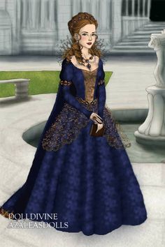 The New Queen of the Land by ErugenEruanneth ~ High Fantasy Dress Up Tudor Fashion, Character Clothes, Historical Clothes, Fashion Design Drawing, Barbie Gowns, New Character, Fantasy Doll, Story Games