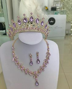 Purple Quinceanera Dress With Gold, Sweet 16 Accessories, Rapunzel 15 Theme Dress, Purple Quince Ring, Lavender Crown Quince, Quince Crowns Gold And Purple, Purple Quinceanera Crowns, Lilac And Gold Quinceanera Ideas, Lavender And Gold Quinceanera