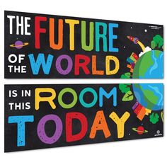 two books with the words'the future of the world is in this room today '