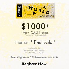 an advertisement for the world competition with words and numbers on it, including $ 1, 000