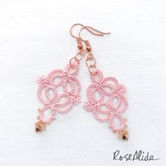 Dusty rose statement earrings | Pink lace earrings | Pink dangle earrings | Pink earring | Anniversary gift for wife | Birthday gift for her Pink Elegant Beaded Earrings For Celebration, Elegant Pink Beaded Earrings For Celebration, Elegant Pink Beaded Earrings For Gift, Handmade Rose Gold Elegant Bridal Earrings, Handmade Elegant Rose Gold Bridal Earrings, Beaded Rose Gold Earrings For Party, Party Beaded Rose Gold Earrings, Elegant Rose Gold Beaded Earrings For Party, Handmade Rose Gold Bridal Earrings For Wedding