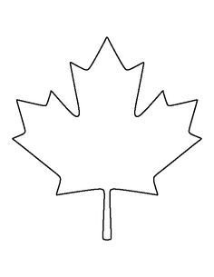 the outline of a maple leaf on a white background