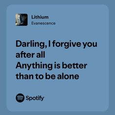 evanescence Lyrics Spotify, Relatable Lyrics, Meaningful Lyrics, I Forgive You, Music Recommendations, Writing Inspiration Prompts, Amazing Songs, Character Quotes