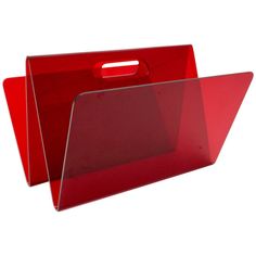 two red folders sitting next to each other