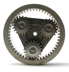 an image of a metal gear wheel on a white backgroung background with clippings