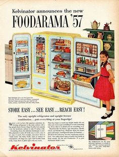 Vintage Ads — LiveJournal Vintage Refrigerator, Old Kitchen