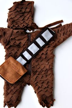 a star wars costume made out of brown material