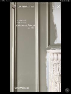 an image of a white door with the words, our apartment is painted on it