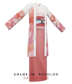 ... Ts4 Kimono, Sims 4 Kimono Cc, Sims 4 Japanese Cc, Mt Komorebi, Furisode Kimono, Sims Medieval