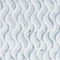 an abstract blue and white pattern with wavy lines