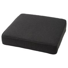 a black cushion on a white background