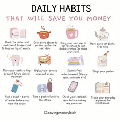 the daily habit that will save you money info graphic by @ avynnoneylish