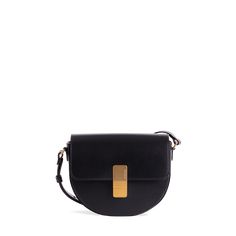 Sully Gold Edition - Black box Leather Leather Craftsmen, Clothes Wishlist, Black Box, Half Moon, Gold Details, Smooth Leather, Bag Making, Inside Pocket, Calf Leather