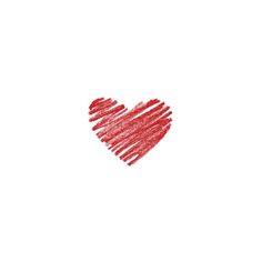 red crayons in the shape of a heart on a white background