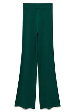 Level up your laid-back look in soft wide-legged pants knit in a fine gauge. Pull-on style 84% viscose, 16% polyamide Hand wash, line dry Imported Casual Wide-leg Elastane Yoga Pants, Spring Wide Leg Elastane Pants For Loungewear, Versatile Stretch Viscose Pants, Green Wide-leg Sweatpants For Fall, Green Wide Leg Sweatpants For Fall, Wide Leg Green Sweatpants For Fall, Green Wide Leg Ankle-length Pants For Loungewear, Summer Wide Leg Elastane Pants, Green Ankle-length Wide Leg Pants For Loungewear